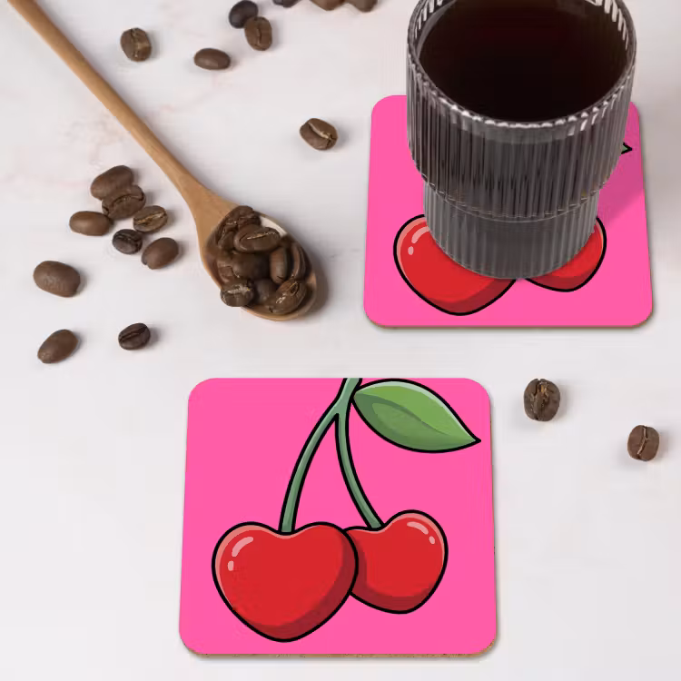 Onderzetter​ - Kers - Roze - Fruit — 4