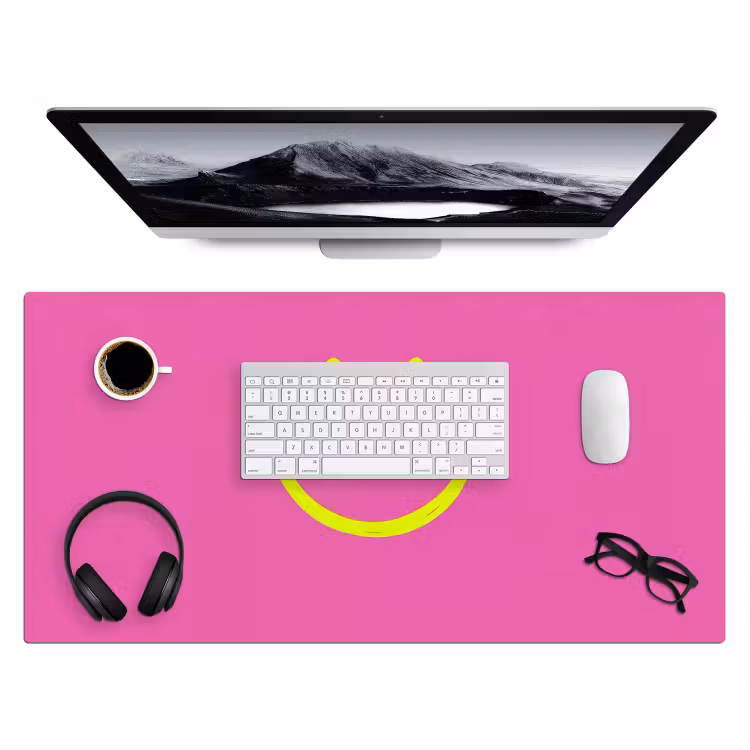 Bureau onderlegger - Smiley - Vrolijk - Roze — 4