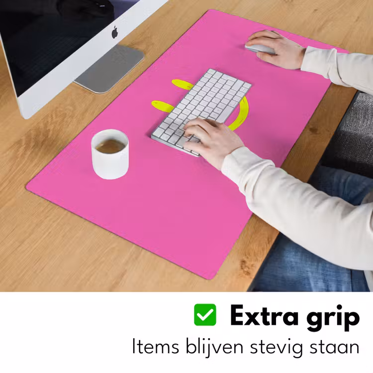 Bureau onderlegger - Smiley - Vrolijk - Roze — 6