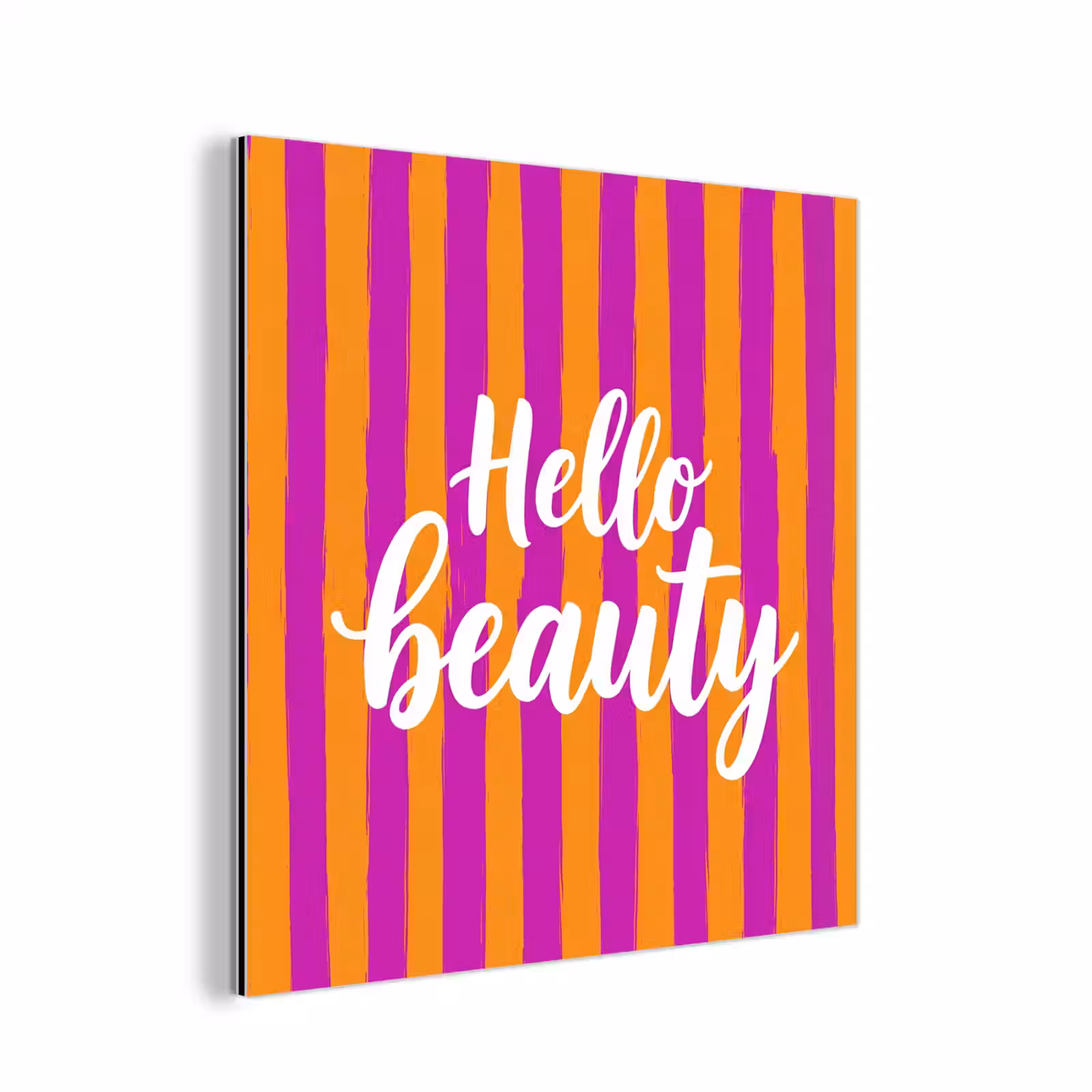 Aluminium schilderij - Modern - Hello - Oranje — 1