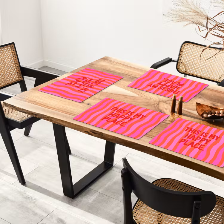 Placemat - 6 stuks - Tekst - Modern - Kleurrijk — 3