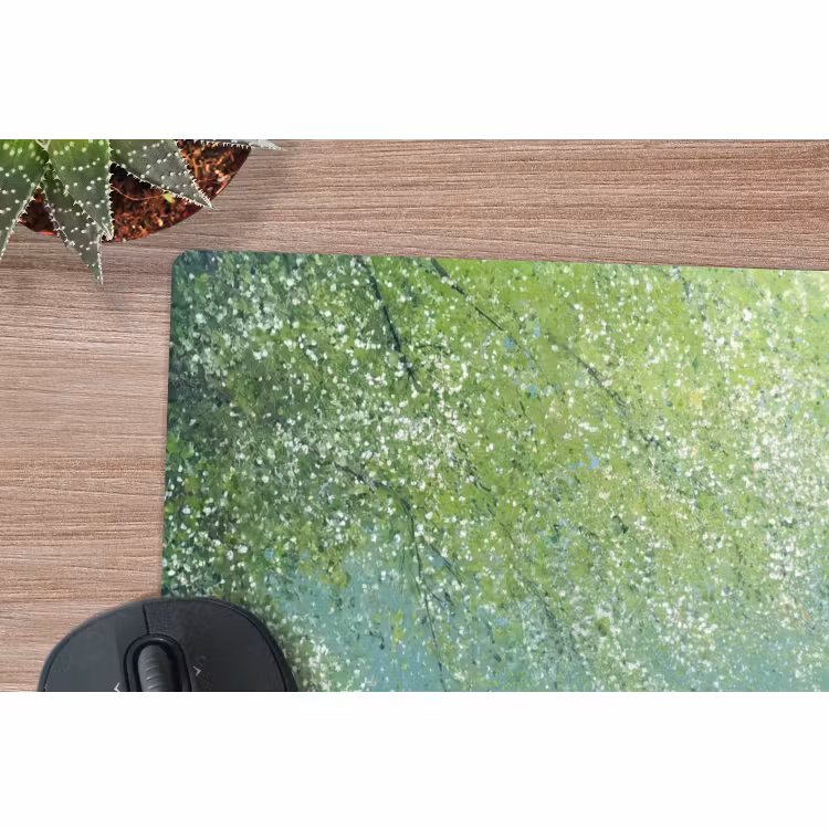 Muismat - Bootje - Water - Bladeren - Bloesems — 4