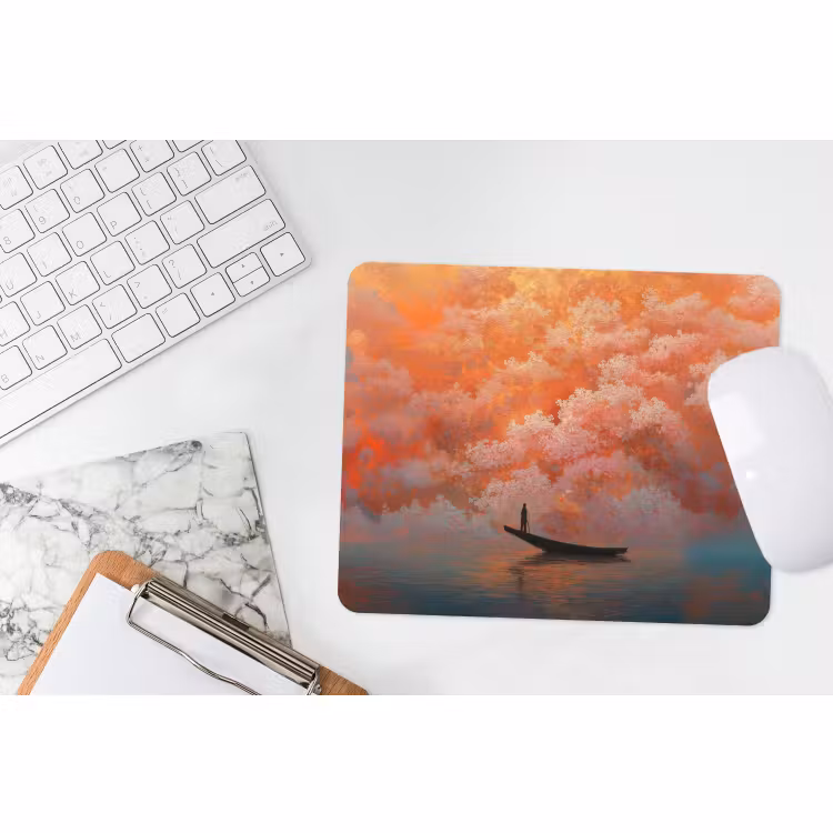 Muismat - Zee - Boot - Wolken - Oranje — 2