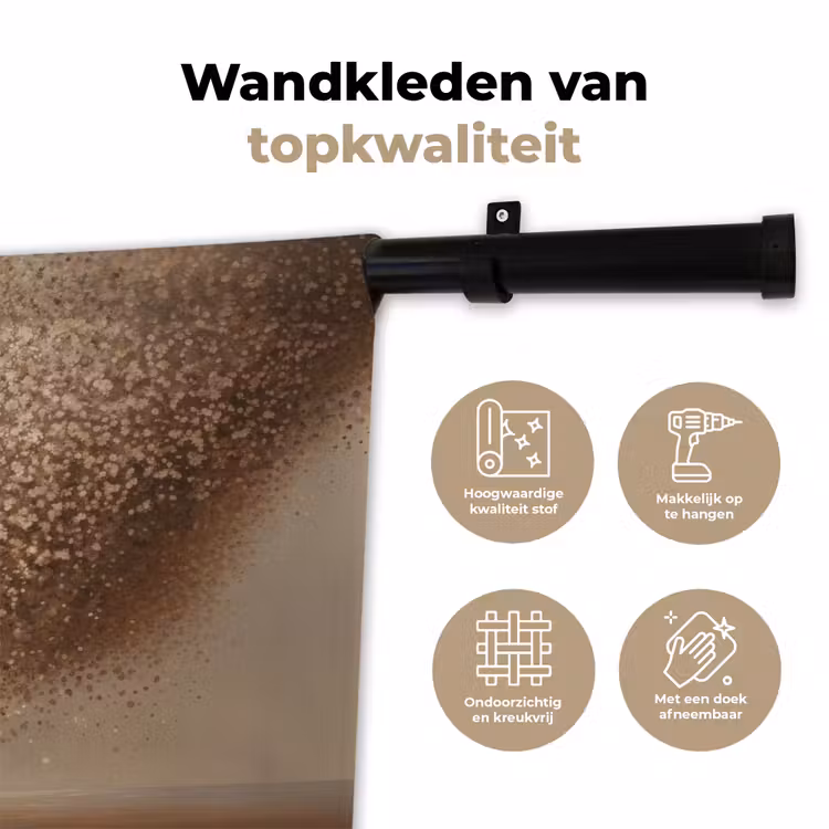 Wandkleed - Bootje - Blaadjes - Goud - Water — 3