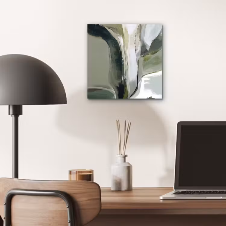 Aluminium schilderij - Natuur - Abstract - Groen - Penseelstreken — 6
