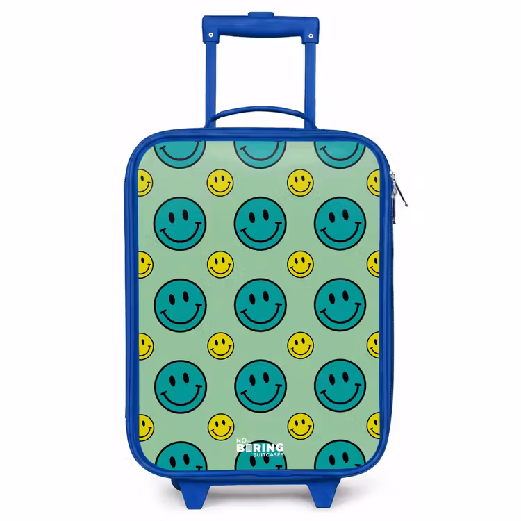 Kinderkoffer - Blauw - All smiles groen — 1
