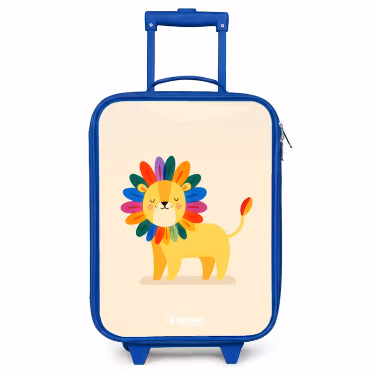 Kinderkoffer - Blauw - Leeuw - Manen - Kleurrijk — 1