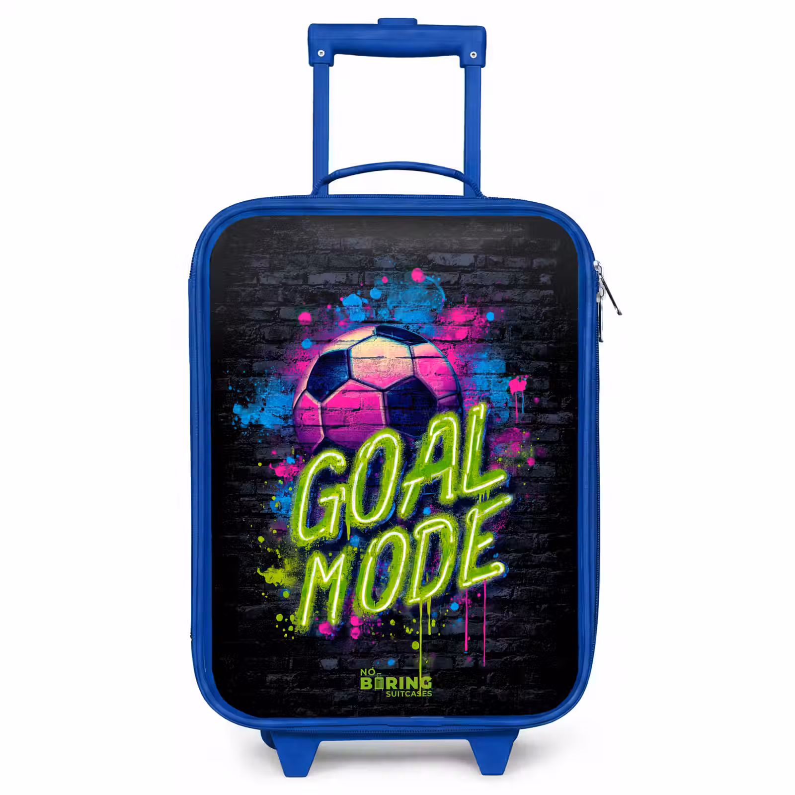 Kinderkoffer - Blauw - Neon - Graffiti - Voetbal - Kleurrijk — 1