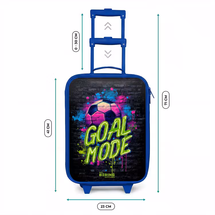 Kinderkoffer - Blauw - Neon - Graffiti - Voetbal - Kleurrijk — 6