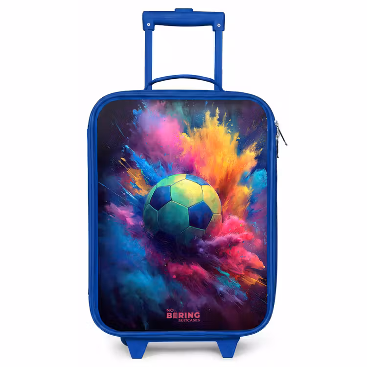 Kinderkoffer - Blauw - Neon - Bal - Kleurrijk — 1