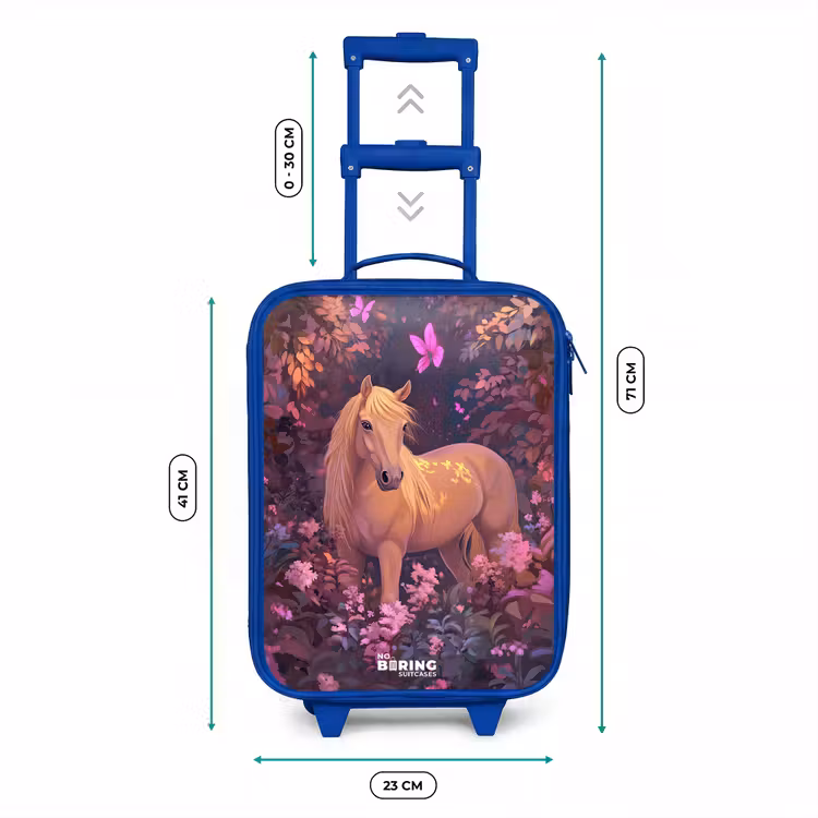 Kinderkoffer - Blauw - Paard - Bloemen - Paars - Vlinder — 6