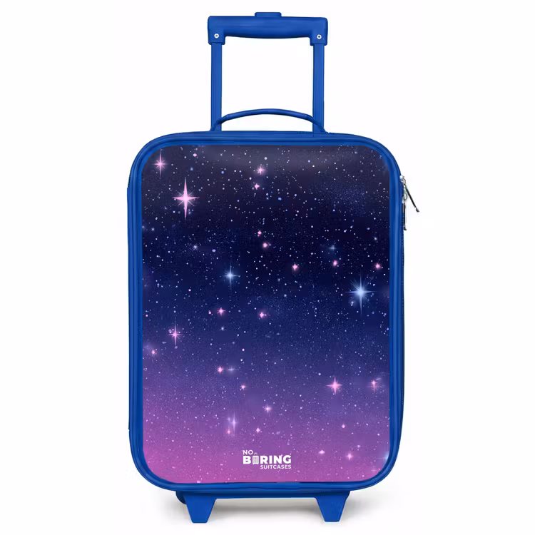 Kinderkoffer - Blauw - Sterren - Galaxy - Blauw - Roze — 1