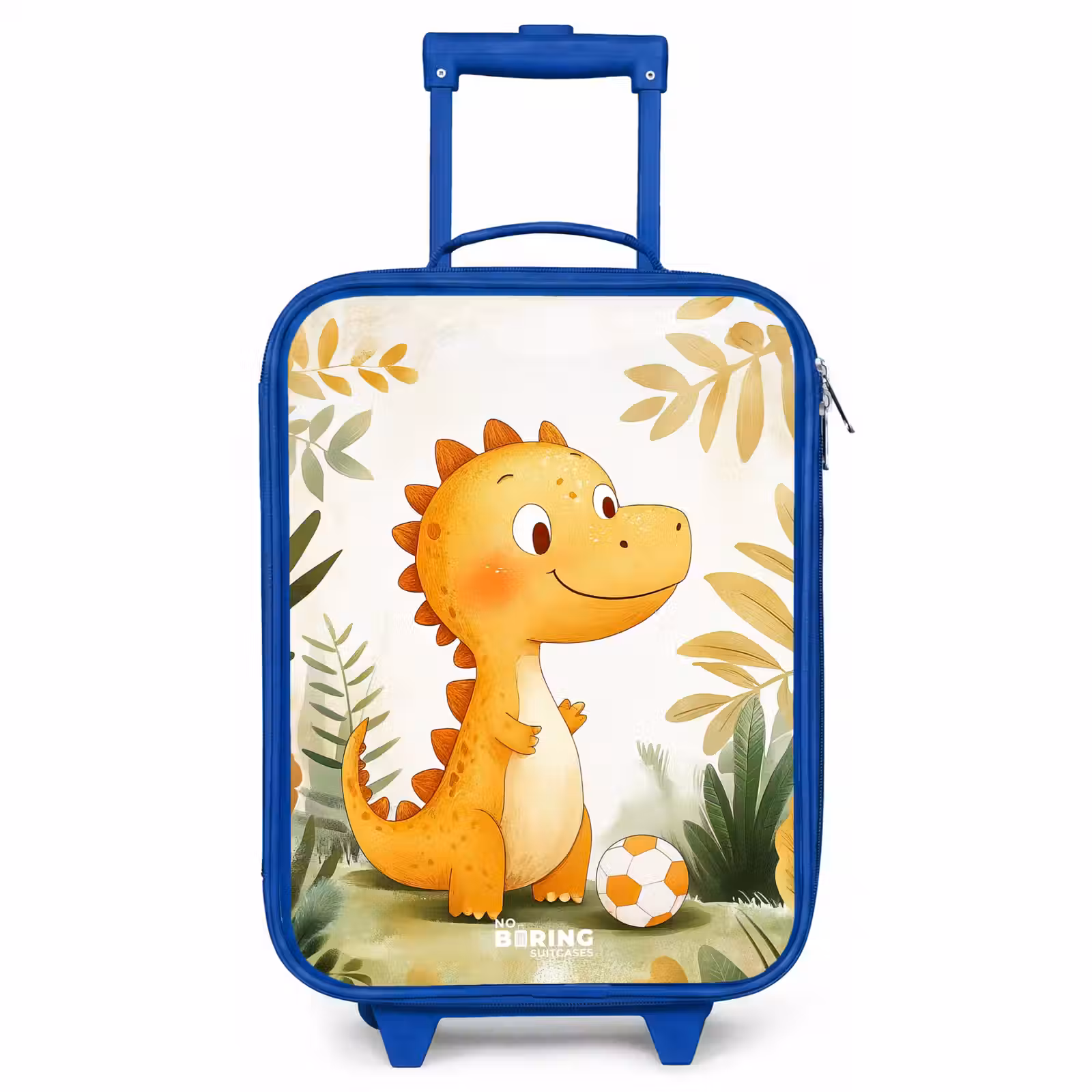 Kinderkoffer - Blauw - Dino - Voetbal - Oranje — 1