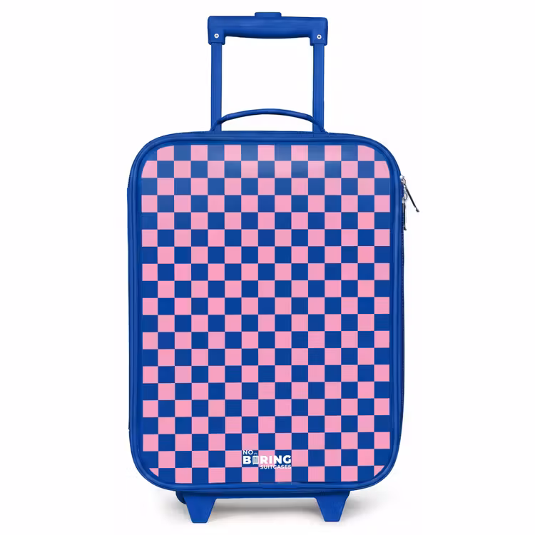 Kinderkoffer - Blauw - Blokjes - Blauw - Roze — 1
