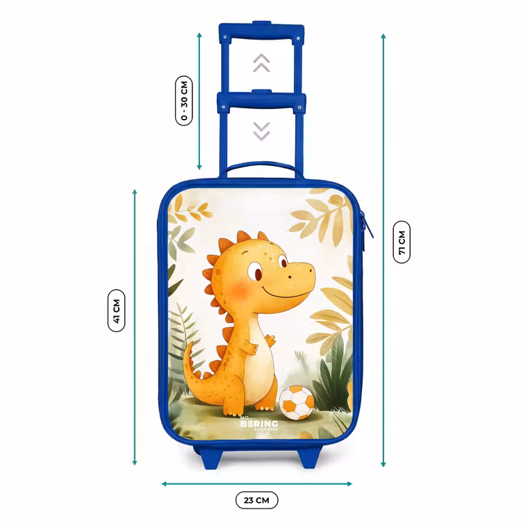 Kinderkoffer - Blauw - Dino - Voetbal - Oranje — 6