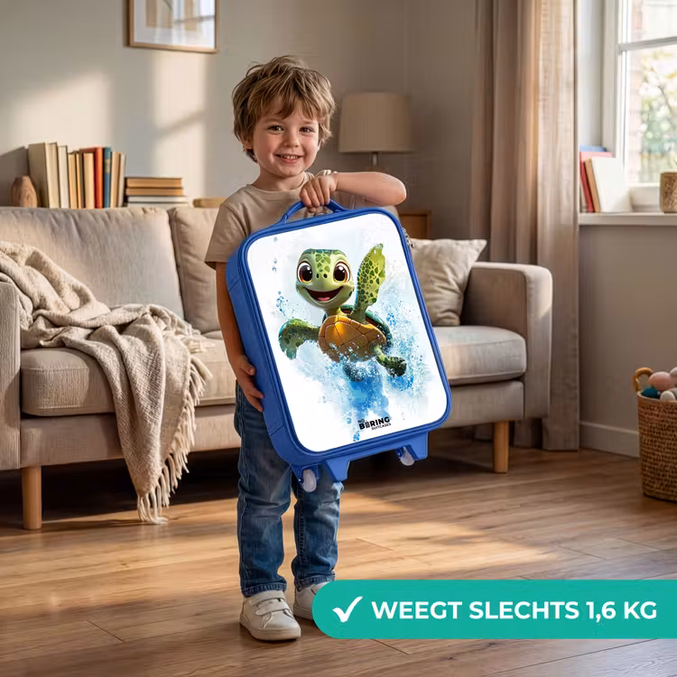 Kinderkoffer - Blauw - Schildpad - Water - Groen — 2