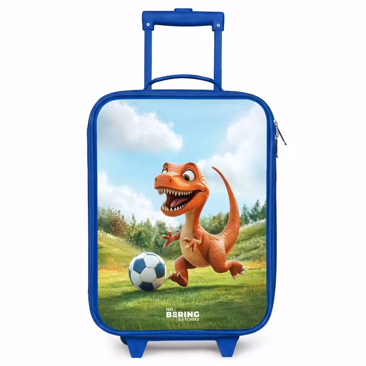 Kinderkoffer - Blauw - Voetbal - Dino - Sport — 1