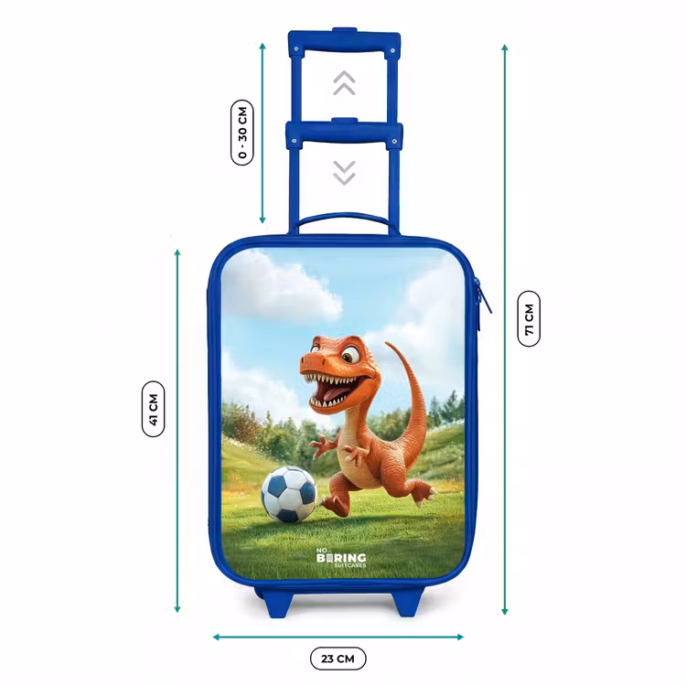 Kinderkoffer - Blauw - Voetbal - Dino - Sport — 6
