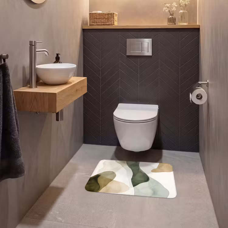 WC Mat - Japandi - Abstract - Groen — 2