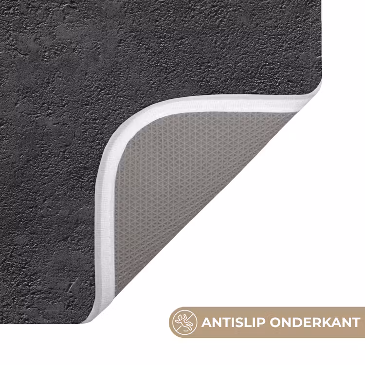 WC Mat - Donkergrijs - Asfaltstructuur - Ruw — 3