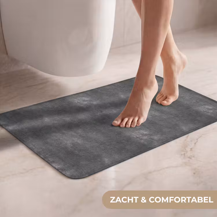 WC Mat - Donkergrijs - Ruw - Beton — 7