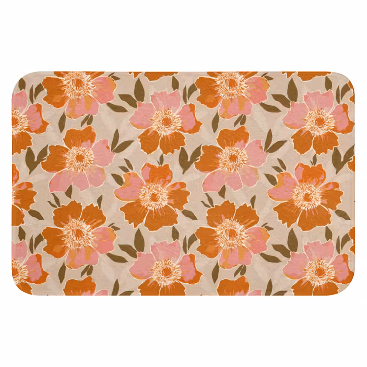WC Mat - Bloemen - Motief - Retro — 1