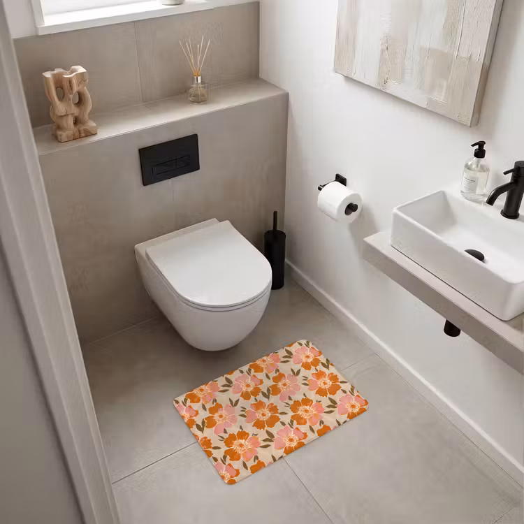 WC Mat - Bloemen - Motief - Retro — 6
