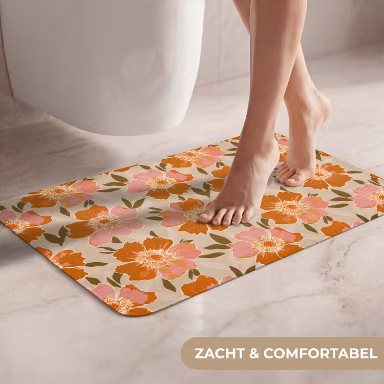 WC Mat - Bloemen - Motief - Retro — 7