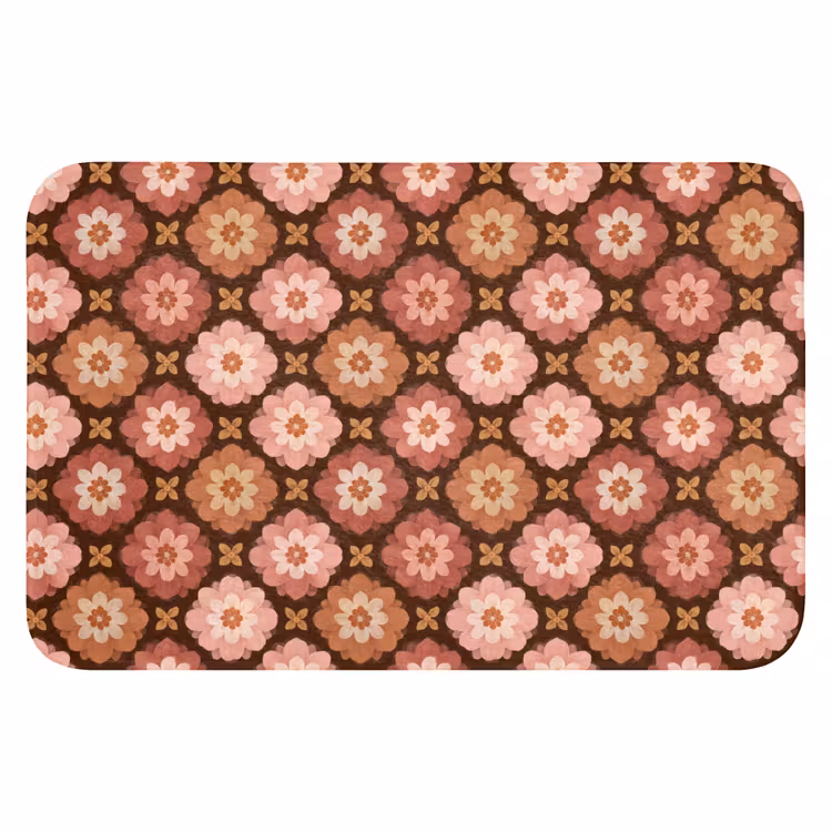 WC Mat - Geometrisch - Bloemen - Kleurrijk — 1