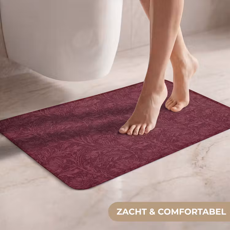 WC Mat - Bladeren - Patroon - Paars — 7