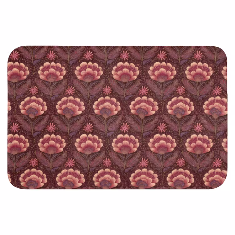 WC Mat - Bloemen - Waaier - Paars — 1