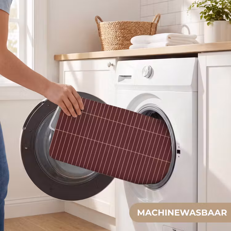 WC Mat - Lijnen - Patroon - Bordeaux — 5