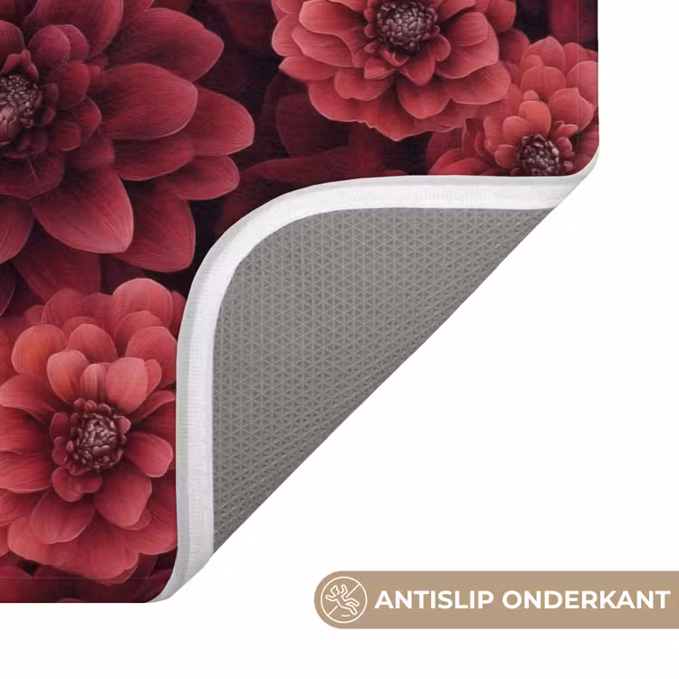 WC Mat - Dahlias - Bloemen - Rood — 3
