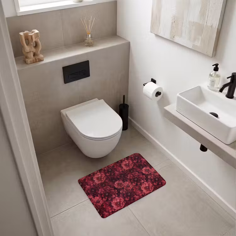 WC Mat - Dahlias - Bloemen - Rood — 6