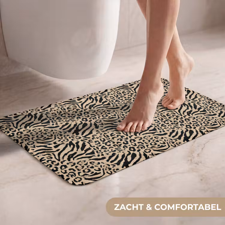 WC Mat - Giraf - Zebra - Motief - Bruin — 7