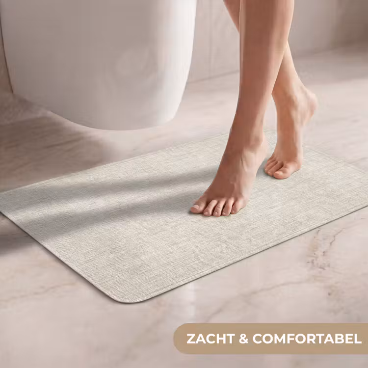 WC Mat - Linnen - Textuur - Beige — 7