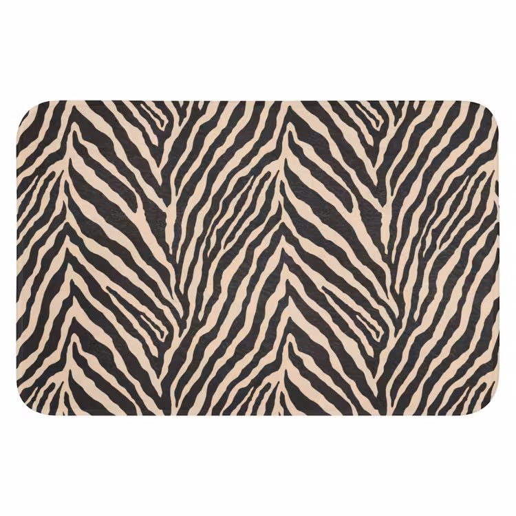 WC Mat - Zebra - Klassiek - Zwart — 1
