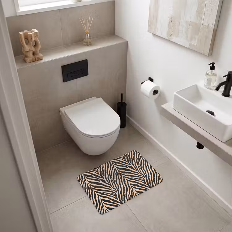 WC Mat - Zebra - Klassiek - Zwart — 6