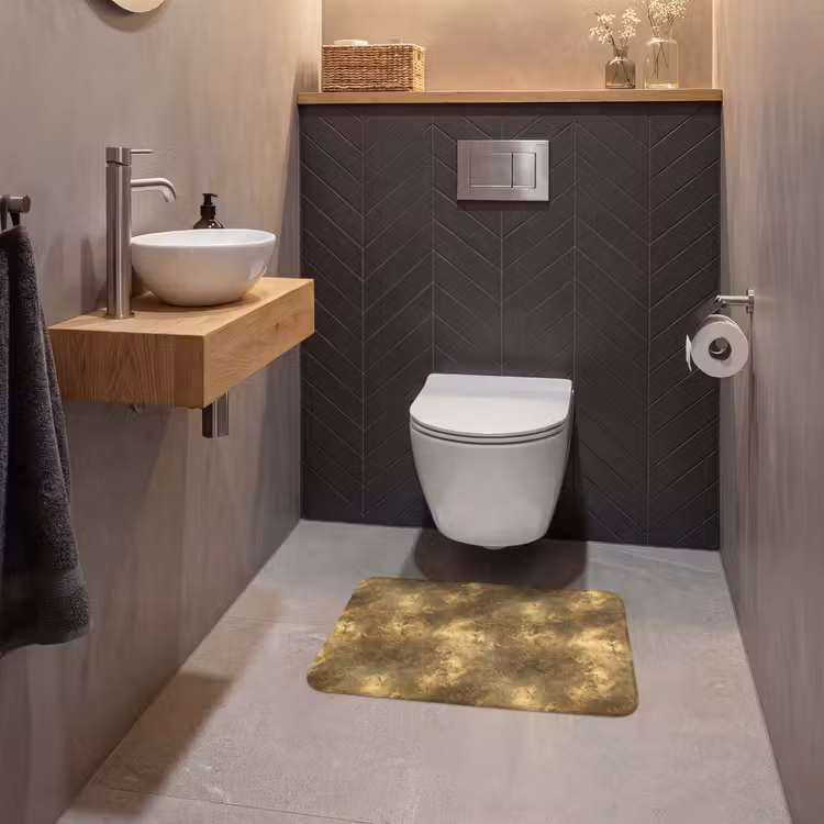 WC Mat - Antiek - Metaallook - Goud — 2