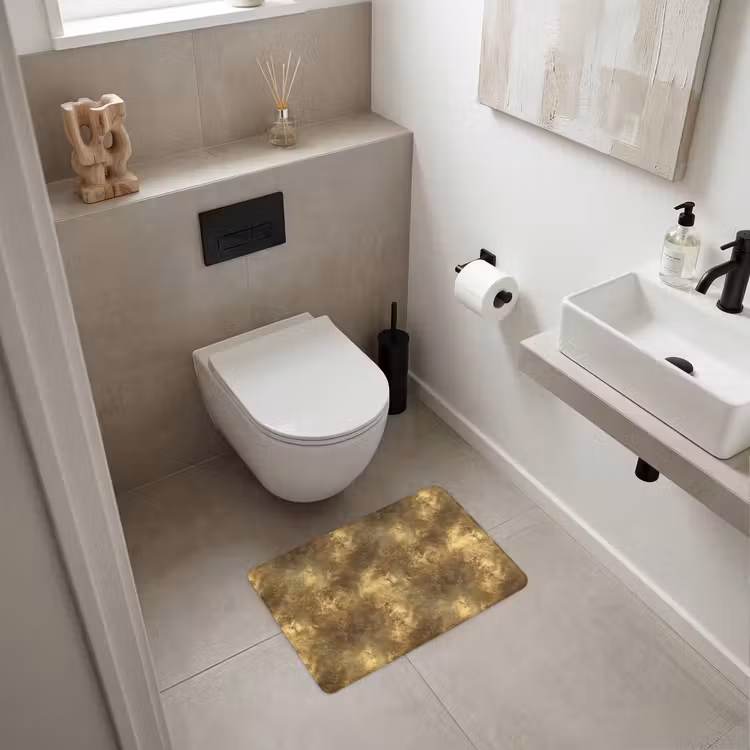 WC Mat - Antiek - Metaallook - Goud — 6