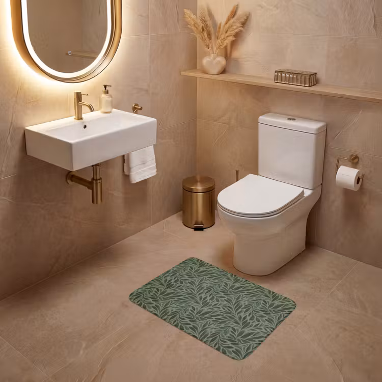 WC Mat - Bladeren - Organisch - Groen — 4