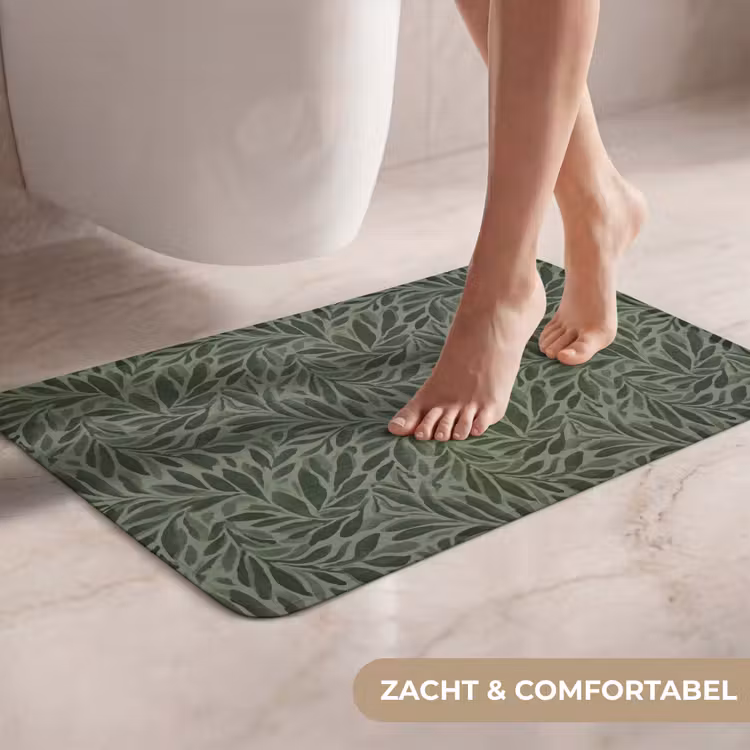 WC Mat - Bladeren - Organisch - Groen — 7