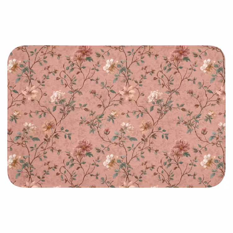 WC Mat - Botanisch - Bloemen - Roze — 1
