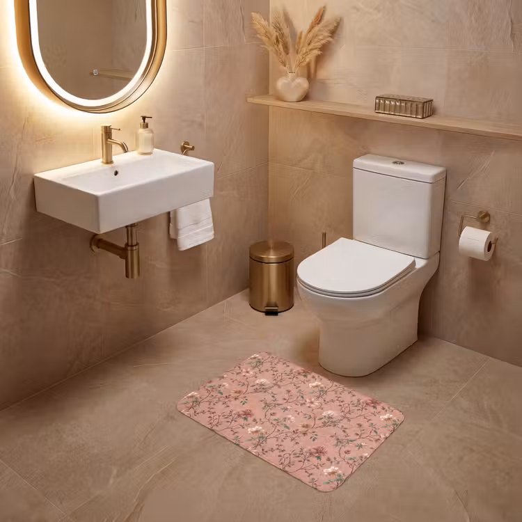WC Mat - Botanisch - Bloemen - Roze — 4