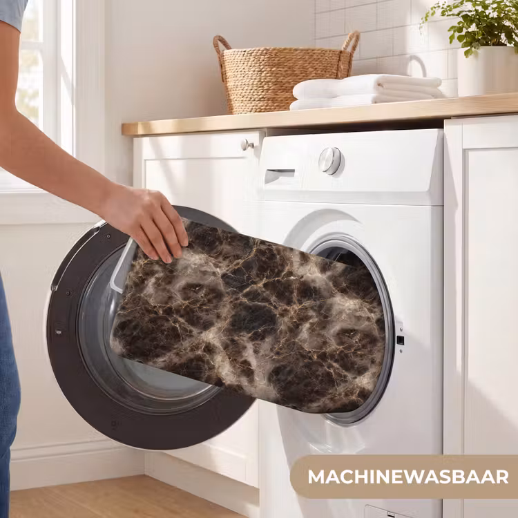 WC Mat - Bruin - Goud - Marmer — 5