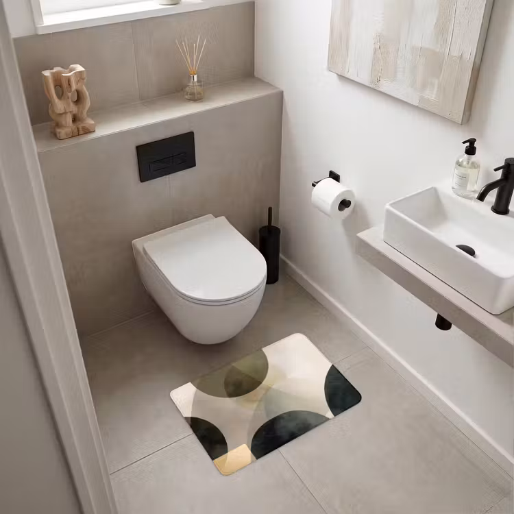 WC Mat - Vlakken - Abstract - Beige - Cirkels — 6