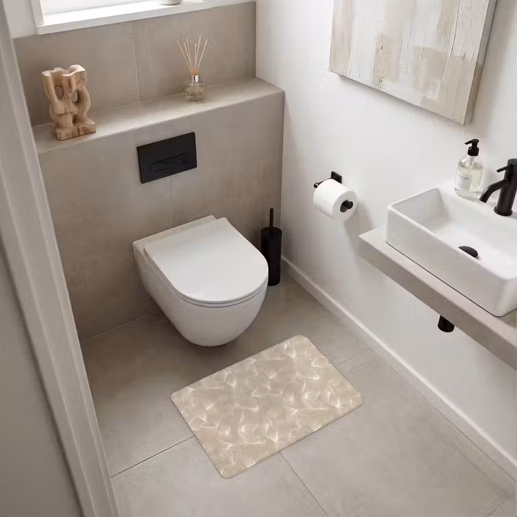 WC Mat - Organisch - Textuur - Beige — 6