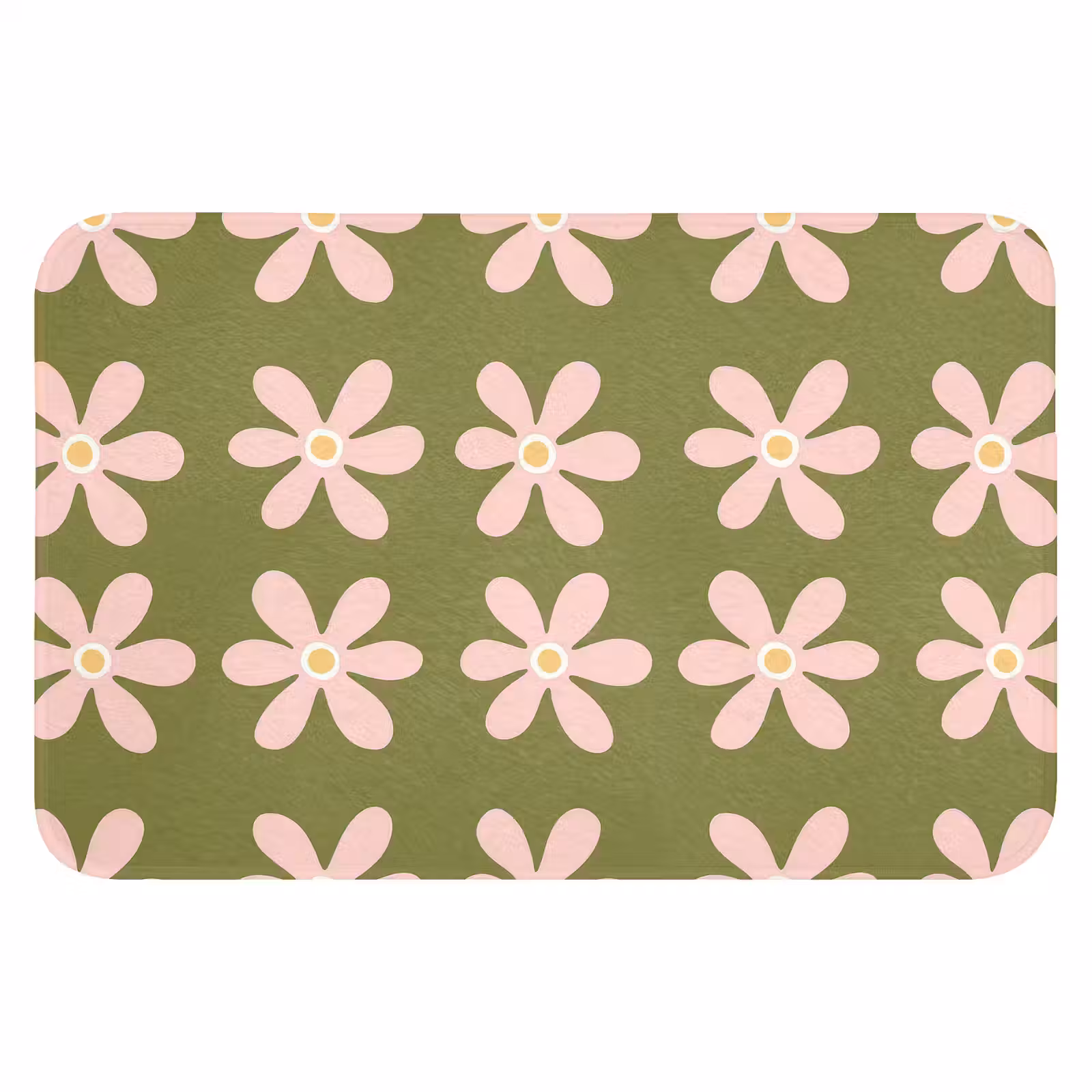 WC Mat - Bloem - Modern - Groen — 1