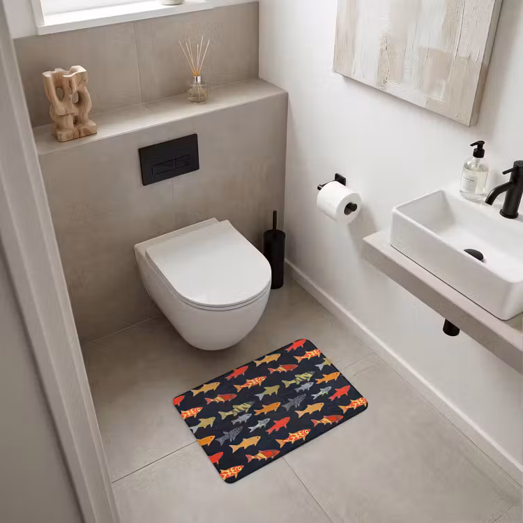 WC Mat - Vissen - Patroon - Kleurrijk — 6