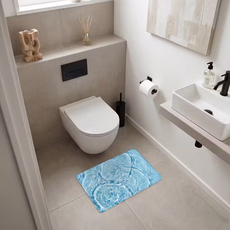 WC Mat - Water - Blauw - bubbels — 6